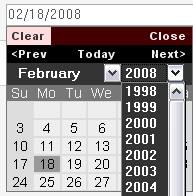 jQuery UI Datepicker - Screen Shot