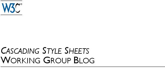 CSS Working Group Blog - screen shot.