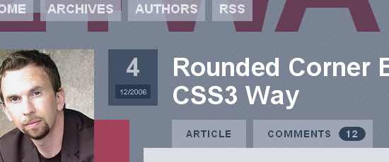 Rounded Corner Boxes the CSS3 Way - screen shot.