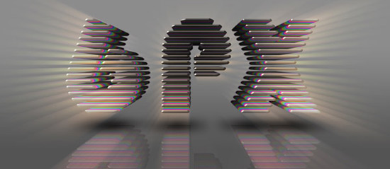 3D Layered Text Effect