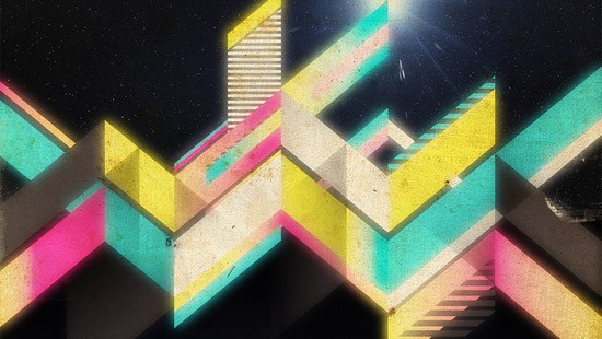 Retro Geometric Vectors in Space with Illustrator and Photoshop