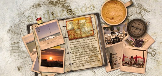 Create Vintage Traveler Diary in Photoshop