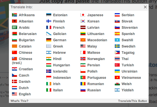 The TranslateThis Button 
