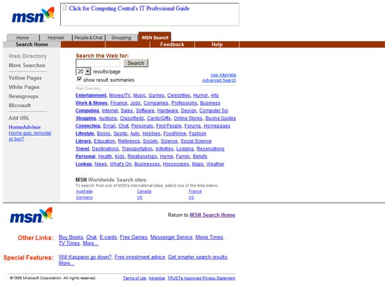 MSN Search (now Bing)