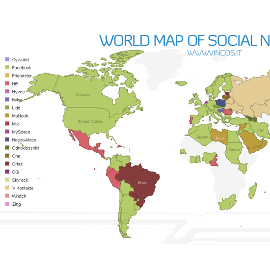 World Map of Social Networks