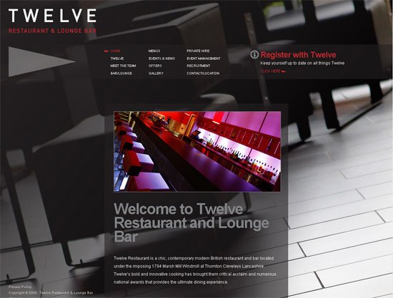 Twelve Restaurant & Lounge Bar - screen shot.