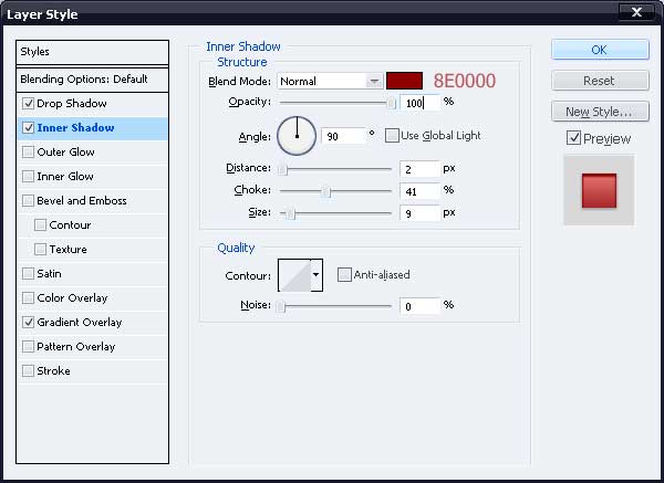 Drop Shadow layer style