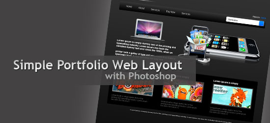 Create a Very Simple Portfolio Web Layout with Photoshop