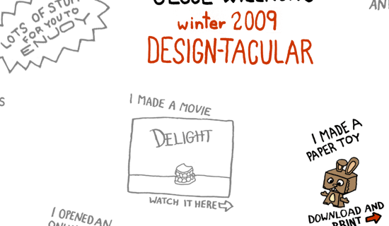 Jesse Willmon's Winter 2009 Design - screen shot./