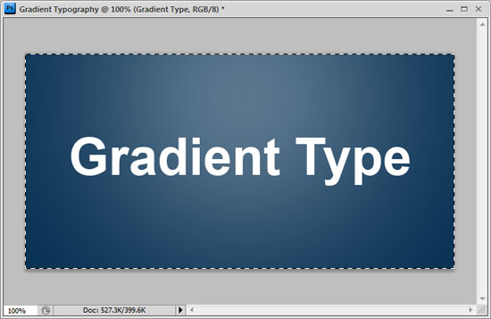 Applying the layer styles for the gradient type effect