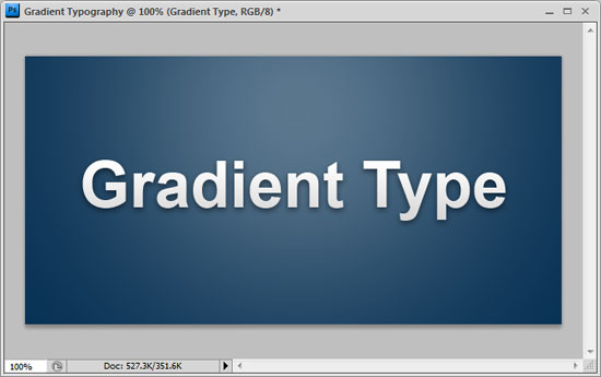 Applying the layer styles for the gradient type effect