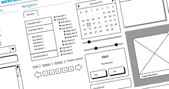 Free wireframe stencil kit for Adobe Fireworks