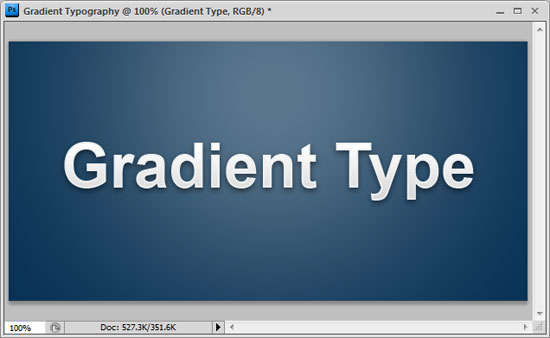 Applying the layer styles for the gradient type effect