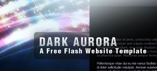 Dark Aurora: A Free & Beautiful Flash Template