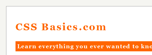 CSS Basics - screen shot.