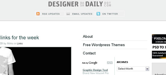 Designer Daily - screen shot.