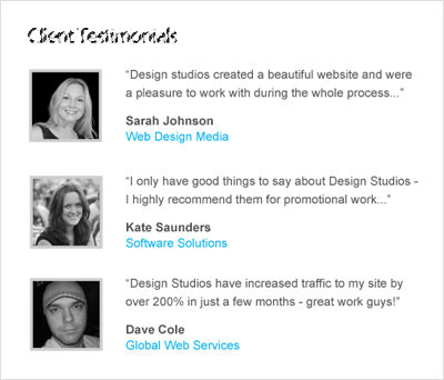 Make the Client Testimonials Section