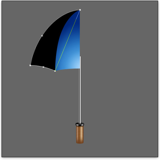 Draw the canopy of the umbrella