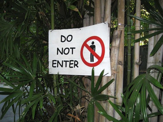 Do not enter.