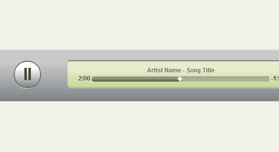 CSS3 Music Player Menu