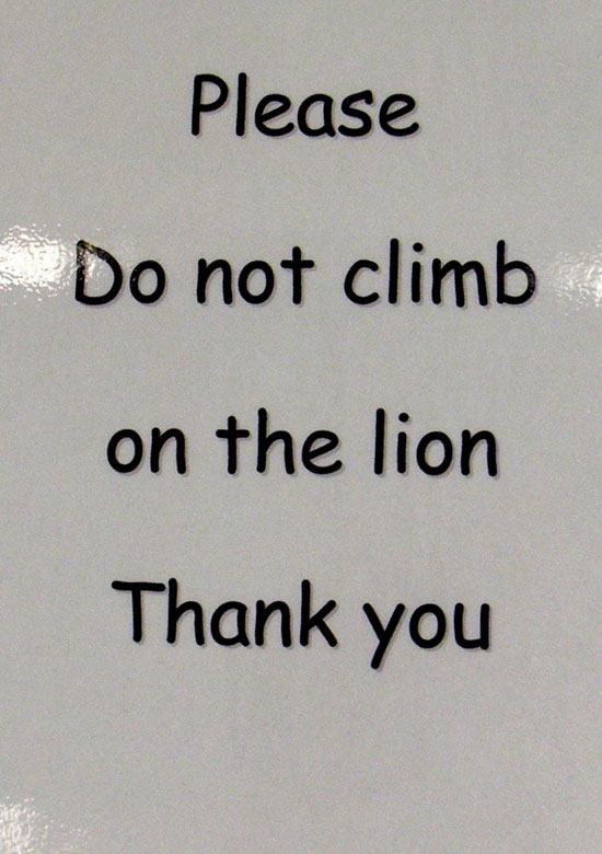 Do not climb