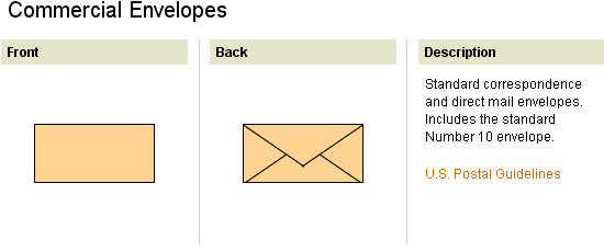 Designers Toolbox: Commercial Envelopes - screen shot.