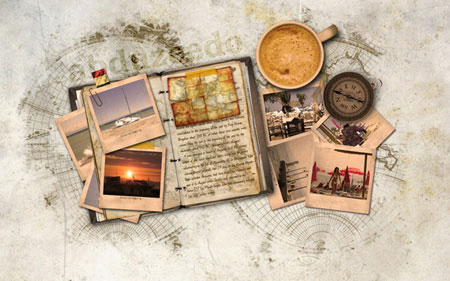 Create a Vintage Traveler Diary in Photoshop