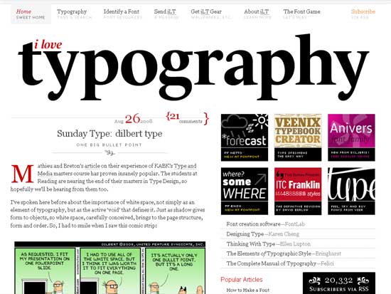 I Love Typography - screen shot.