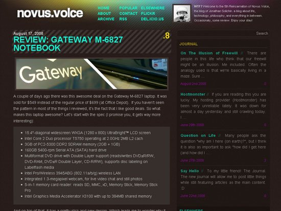 novus.volce - screen shot.