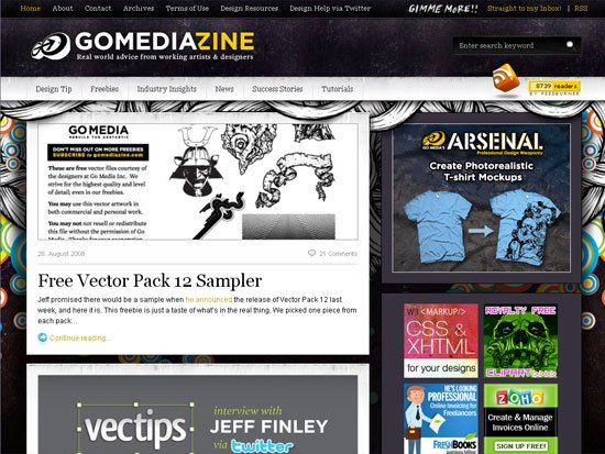 GoMediaZine - screen shot.