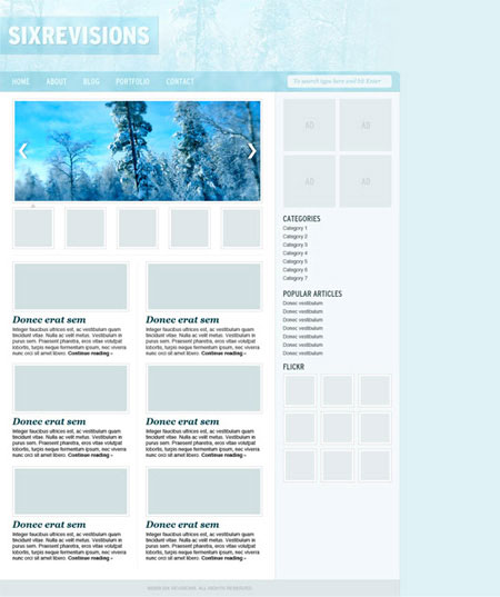 Create a Winter Theme Web Design in Photoshop