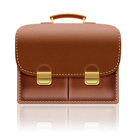 Create a Leather-Textured Realistic Briefcase Icon