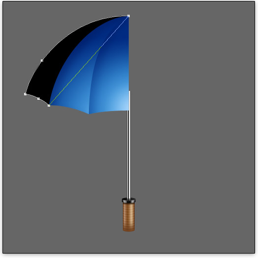 Draw the canopy of the umbrella