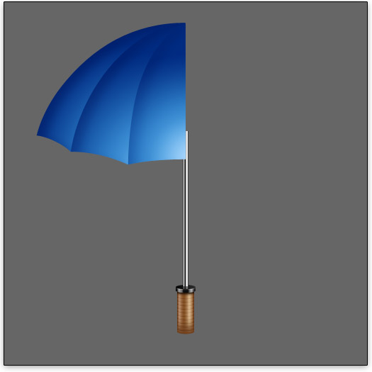 Draw the canopy of the umbrella