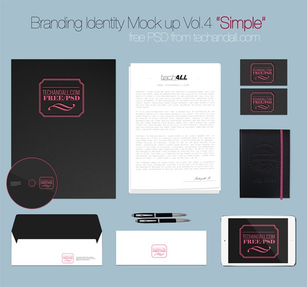 33 branding identity mockup vol 4 simple