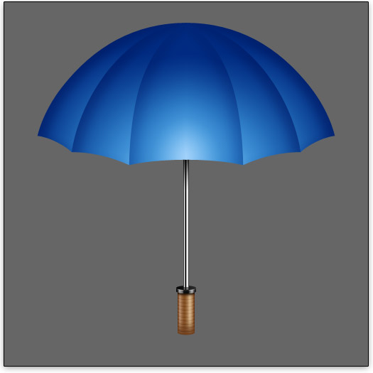 Draw the canopy of the umbrella