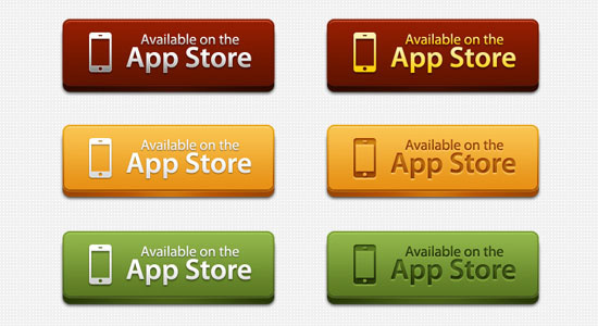 37 12appstore download buttons psd