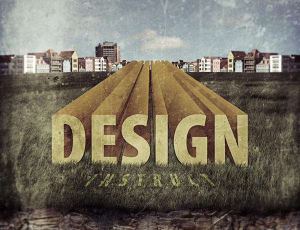 3D text effect tutorial: Create Stunning 3D Text in a Grungy Landscape