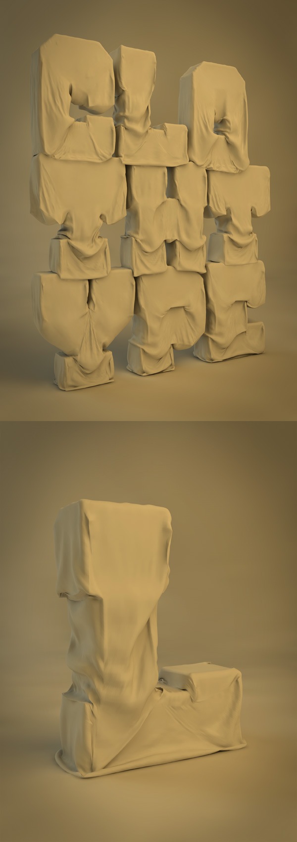 3d typography 21clothtype