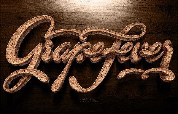 3d typography 38grapefever