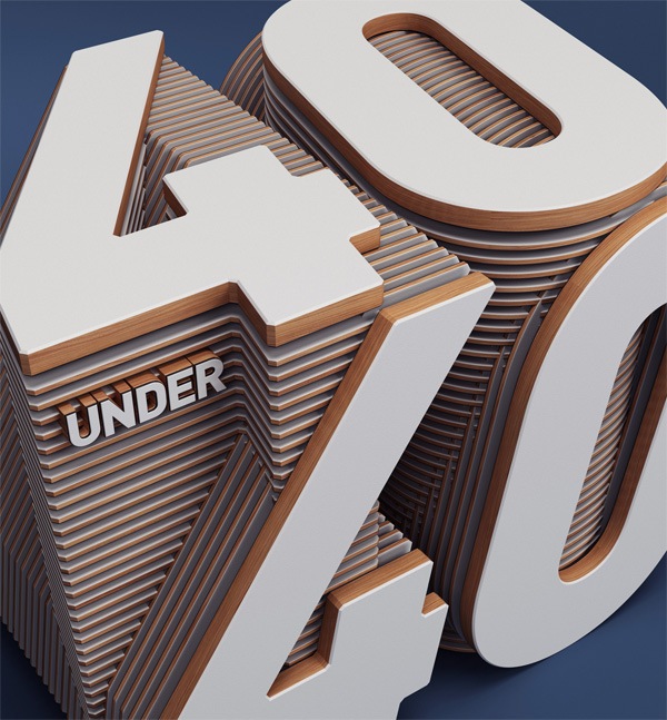 3d typography 42fortyunderfortyrizon