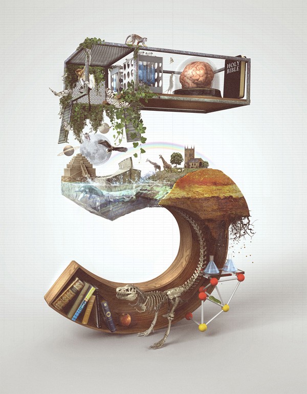 3d typography 49fiveabc