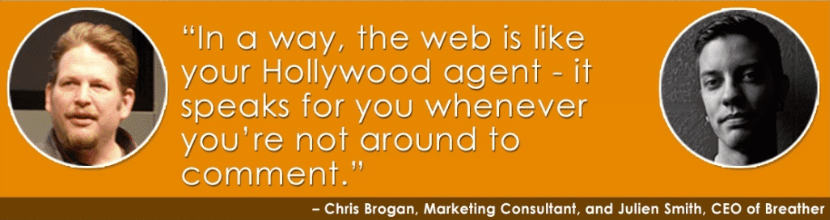 Quote from Chris Brogan, Marketing Consultant and Julien Smith, CEO of Breather