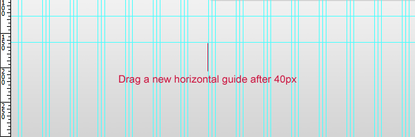 Drag a new horizontal guide after 40px