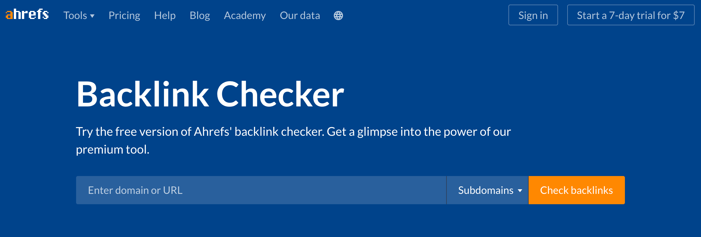 Ahrefs Backlink Checker