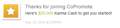 CoPromote Karma Cash