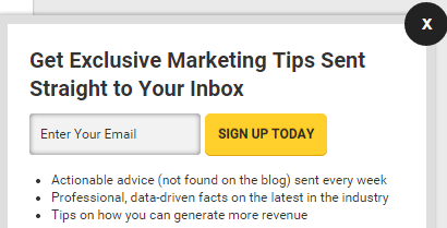 Email Opt In Example