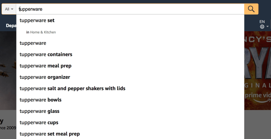 Example of Product Search on Amazon 1024x525