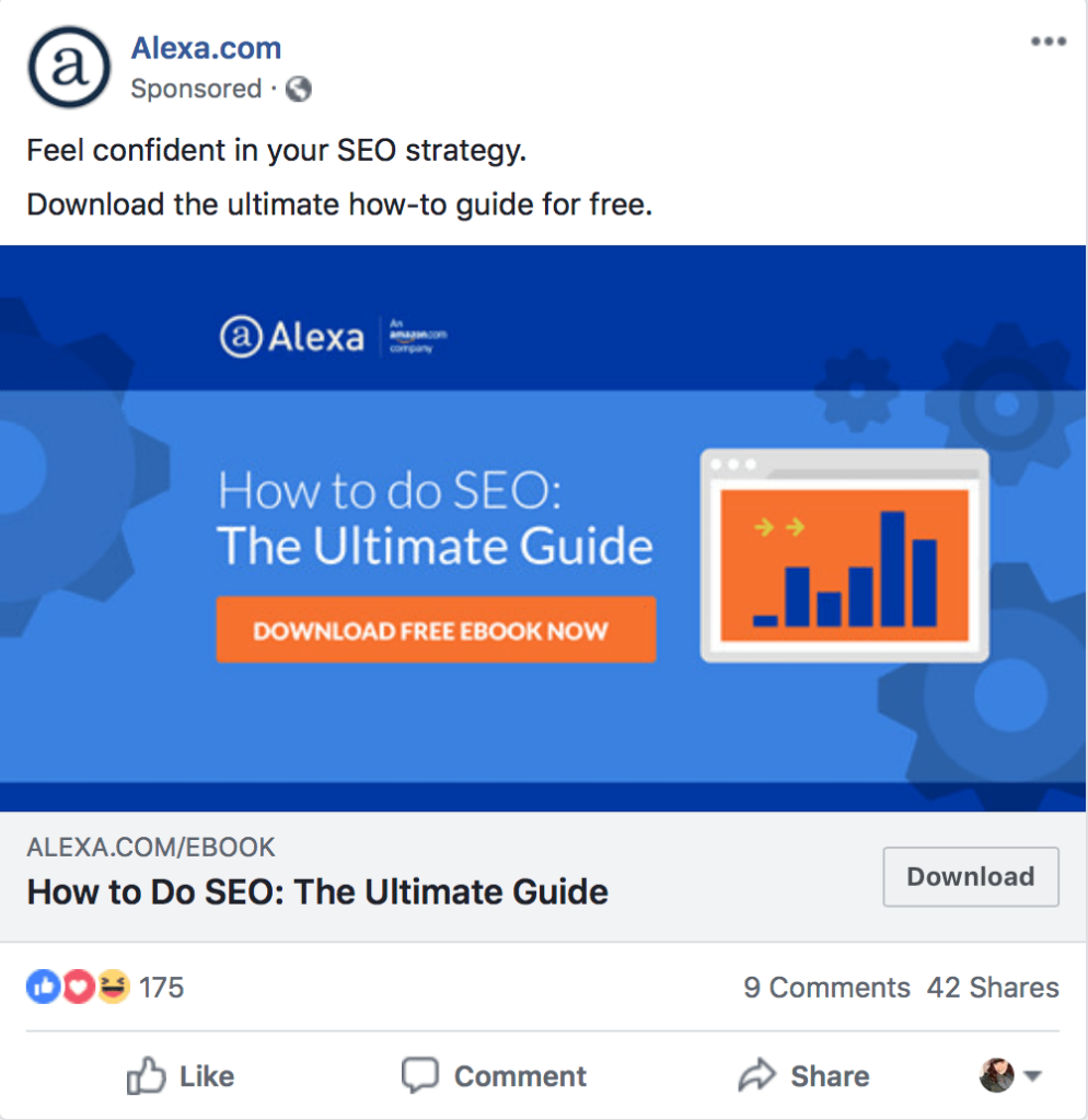 Facebook advertising example 994x1024