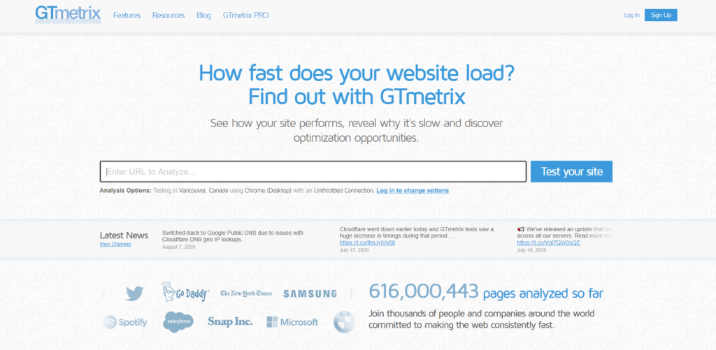 gtmetrix screenshot